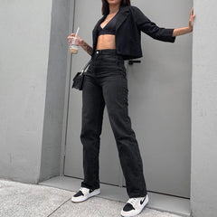 High Rise Boyfriend Jeans