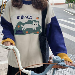 Cute Japanese Cat Sweater