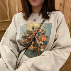 Retro Flowers Oil Painting Sweatshirt