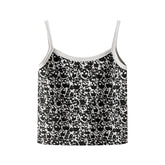 Skull Allover Print Crop Cami Top