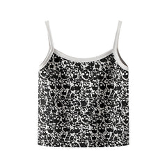 Skull Allover Print Crop Cami Top