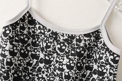 Skull Allover Print Crop Cami Top