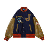 Street Embroidery Varsity Jacket