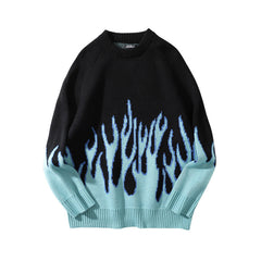 Vintage Blue Flame Sweater