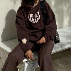 Vintage Love Print Sweatshirt