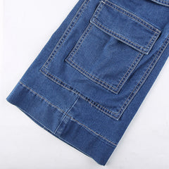 Pocket Detail Vintage Straight Leg Jeans