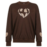 Vintage Love Print Sweatshirt