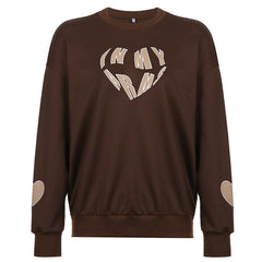 Vintage Love Print Sweatshirt