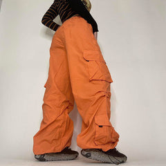 Strap Detail Y2K Cargo Pants