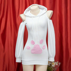 Cat Paw Bunny Ears Hoodie