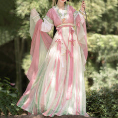 Embroidered Floral Hanfu Set