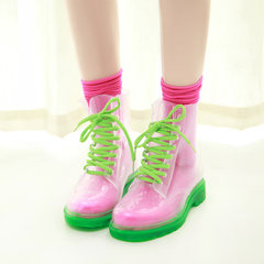 Transparent Candy Color Rain Boots