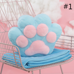 Cat Paw Pillow + Blanket