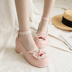 Lace Flower Lolita Bow Shoes