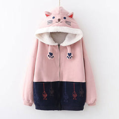 Cute Cat Hoodie Rabbit Coat