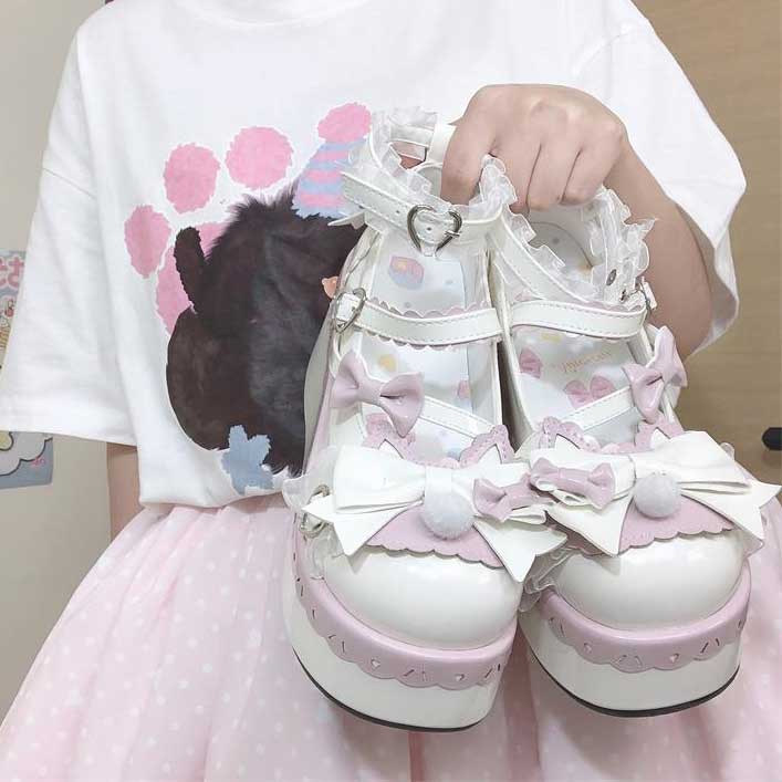 Kawaii Cat Bow Shoes