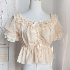 Lace Bow Flower Shirt