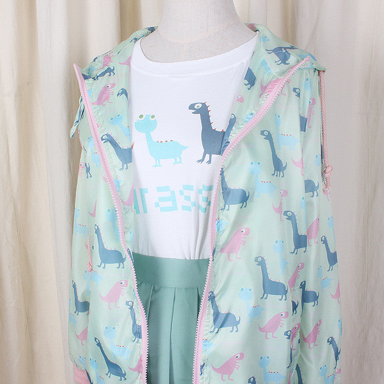 Kawaii Dinosaur Hoodie Jacket