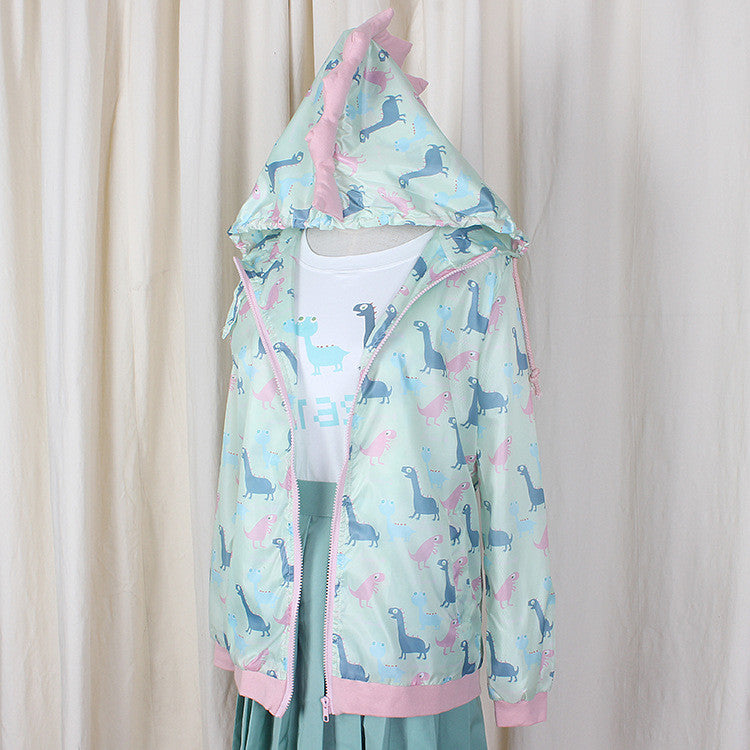 Kawaii Dinosaur Hoodie Jacket