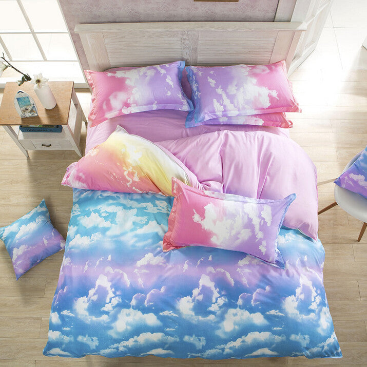 Cute Harajuku Galaxy Bed Sheet 4 Pieces