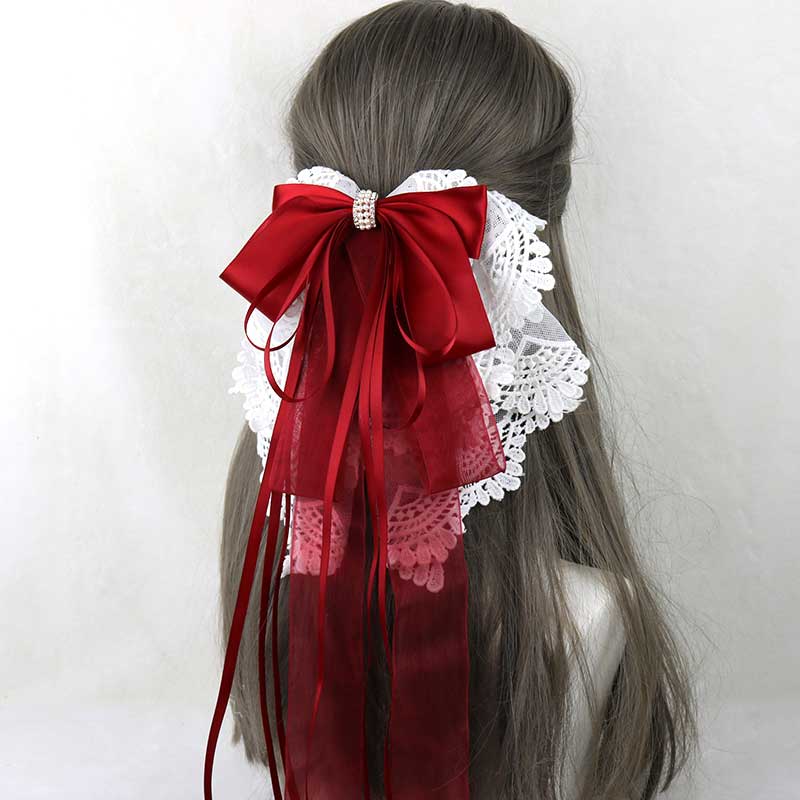 Lace Flower Bow Hair Pin