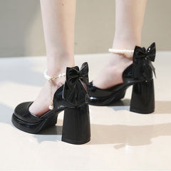 Beaded Heels With Bow