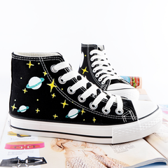 Harajuku Graffiti Galaxy Canvas Shoes