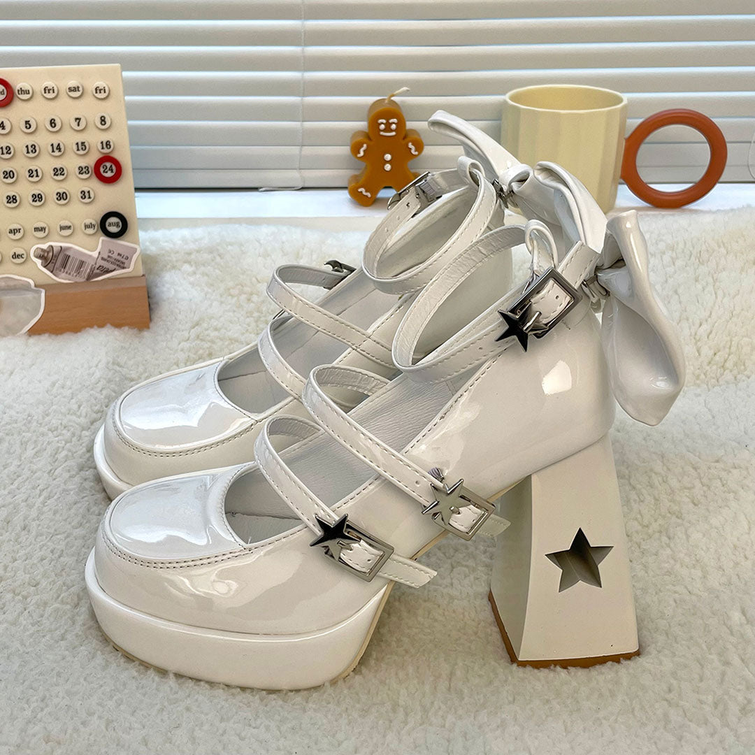 Bow Star Moon Heels Shoes