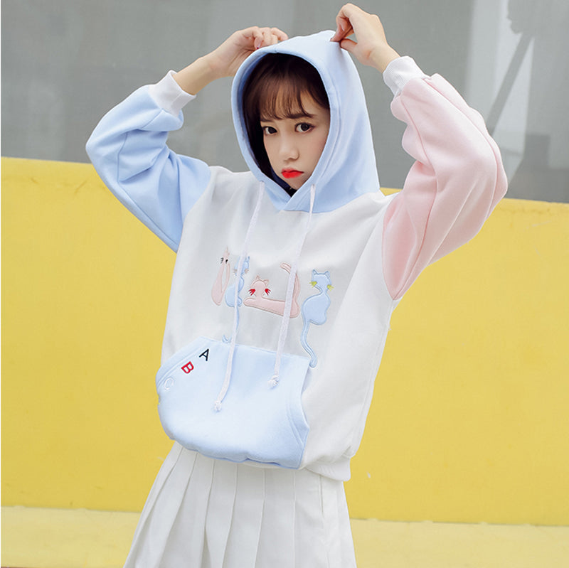 Cute Student Cat Hoodie