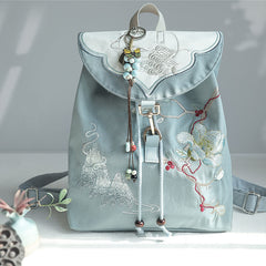 Floral Embroidered Backpack