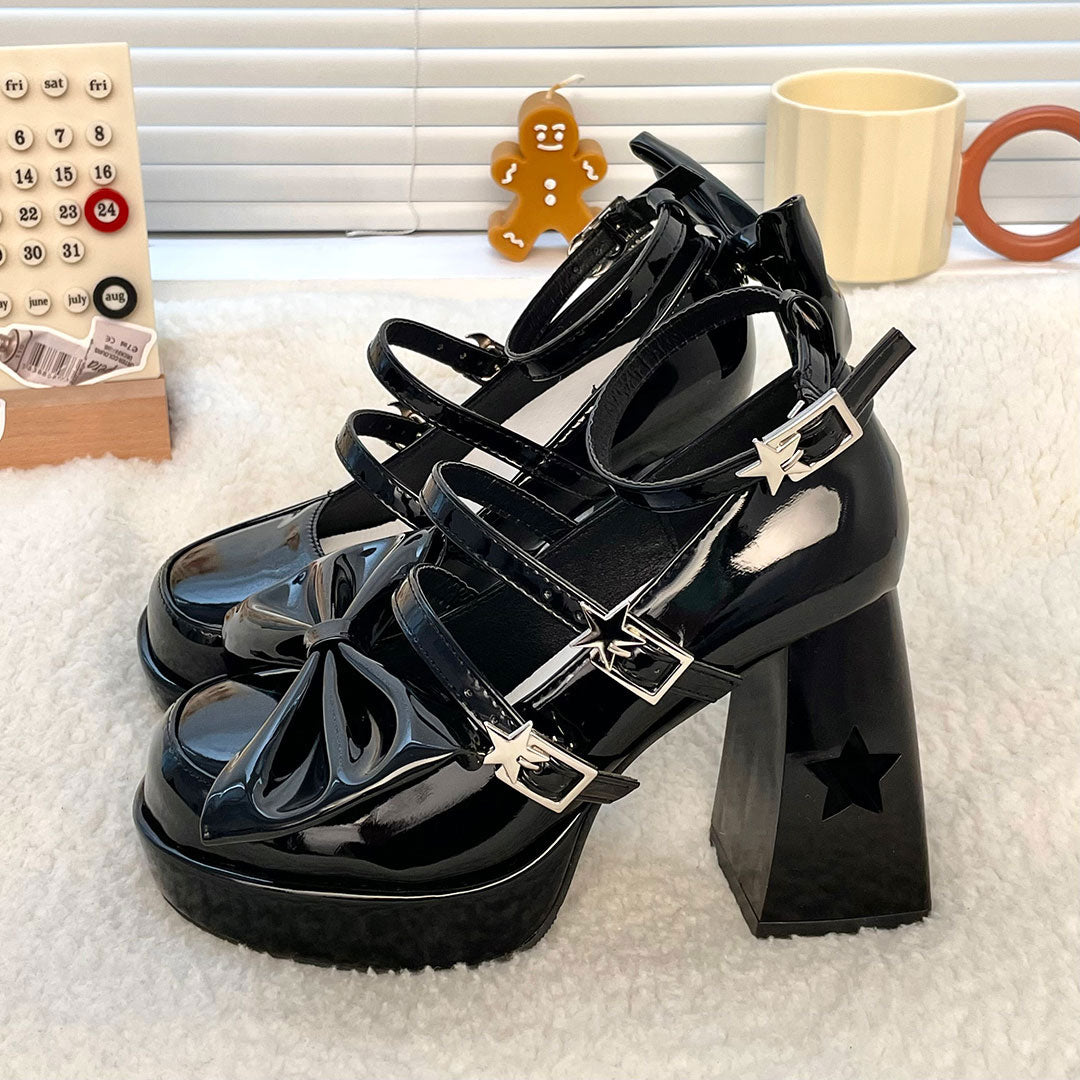 Bow Star Moon Heels Shoes