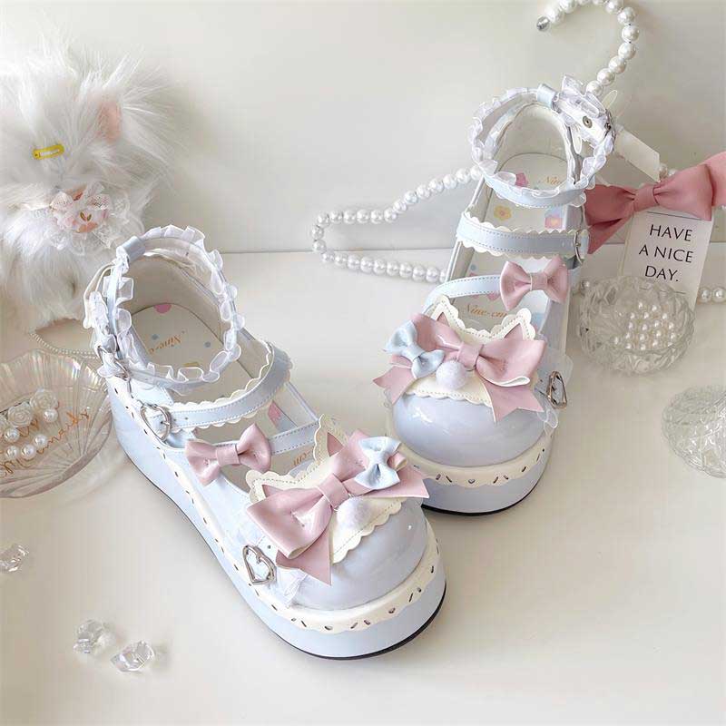 Kawaii Cat Bow Shoes