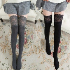 Cute students lace stockings