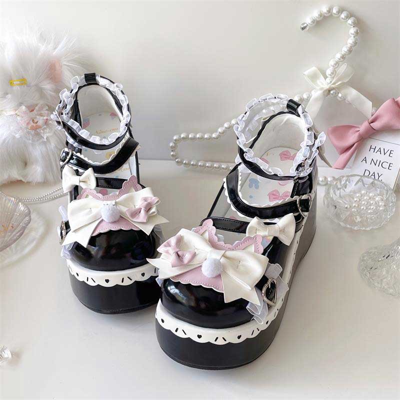 Kawaii Cat Bow Shoes