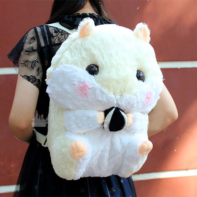 Cartoon Hamster Plush Backpacks