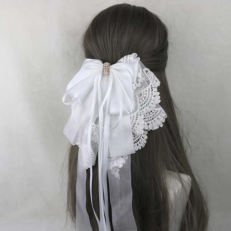 Lace Flower Bow Hair Pin