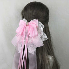 Lace Flower Bow Hair Pin