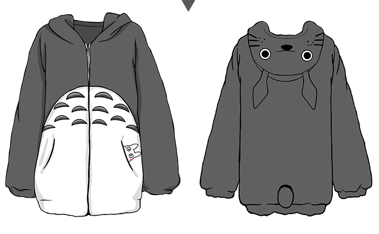 Cartoon Hooded  Coat