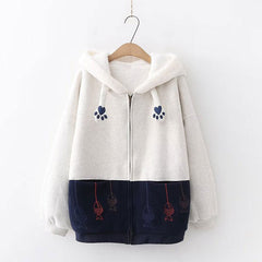 Cute Cat Hoodie Rabbit Coat