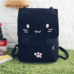 Cute Kawaii Cat Canvas Backpack