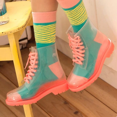 Transparent Candy Color Rain Boots