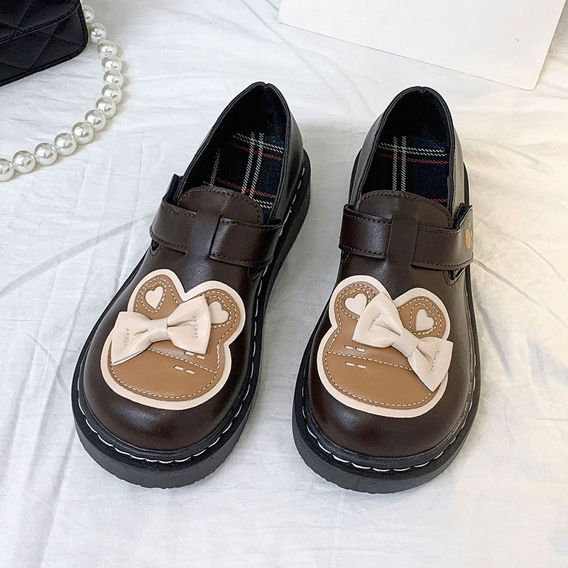 Bear Bow Flat Shoes