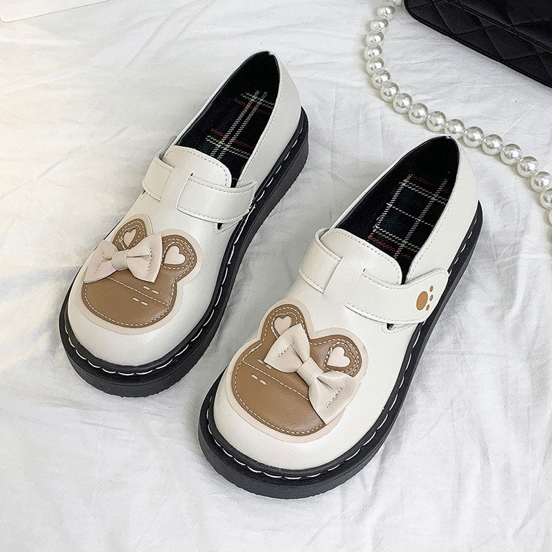 Bear Bow Flat Shoes