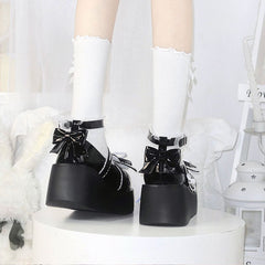 Bear Bow Platform Shoes