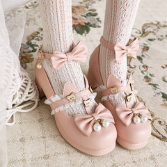 Bear Lace Bow Shoes