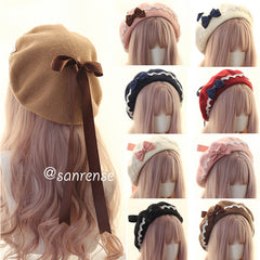 Kawaii Bow Berets Cap