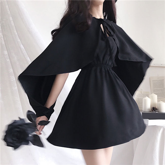 Black Cape Dress