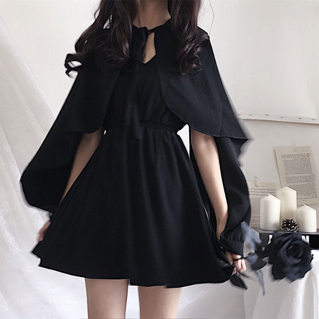 Black Cape Dress