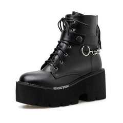 Black Heel Platform Boots