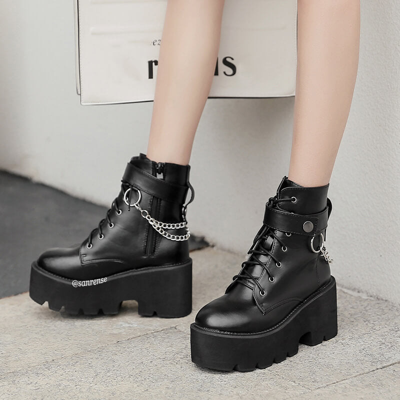 Black Heel Platform Boots